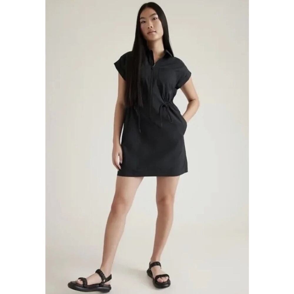 Athleta Women's Topspin Dress Athleisure Outdoors Pickle Ball Tennis - S Black - Picture 3 of 8